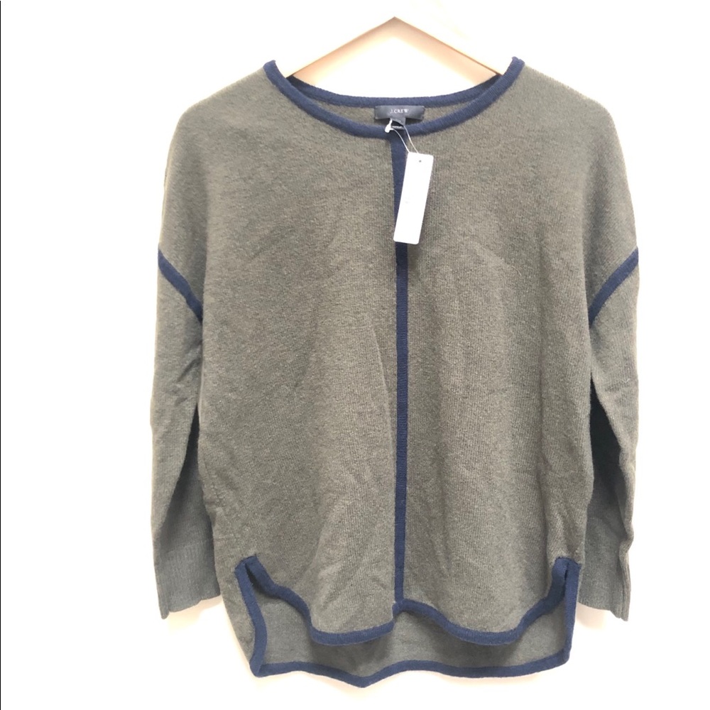 J. Crew Lambswool Tipped Tunic Sweater XXS NWT!